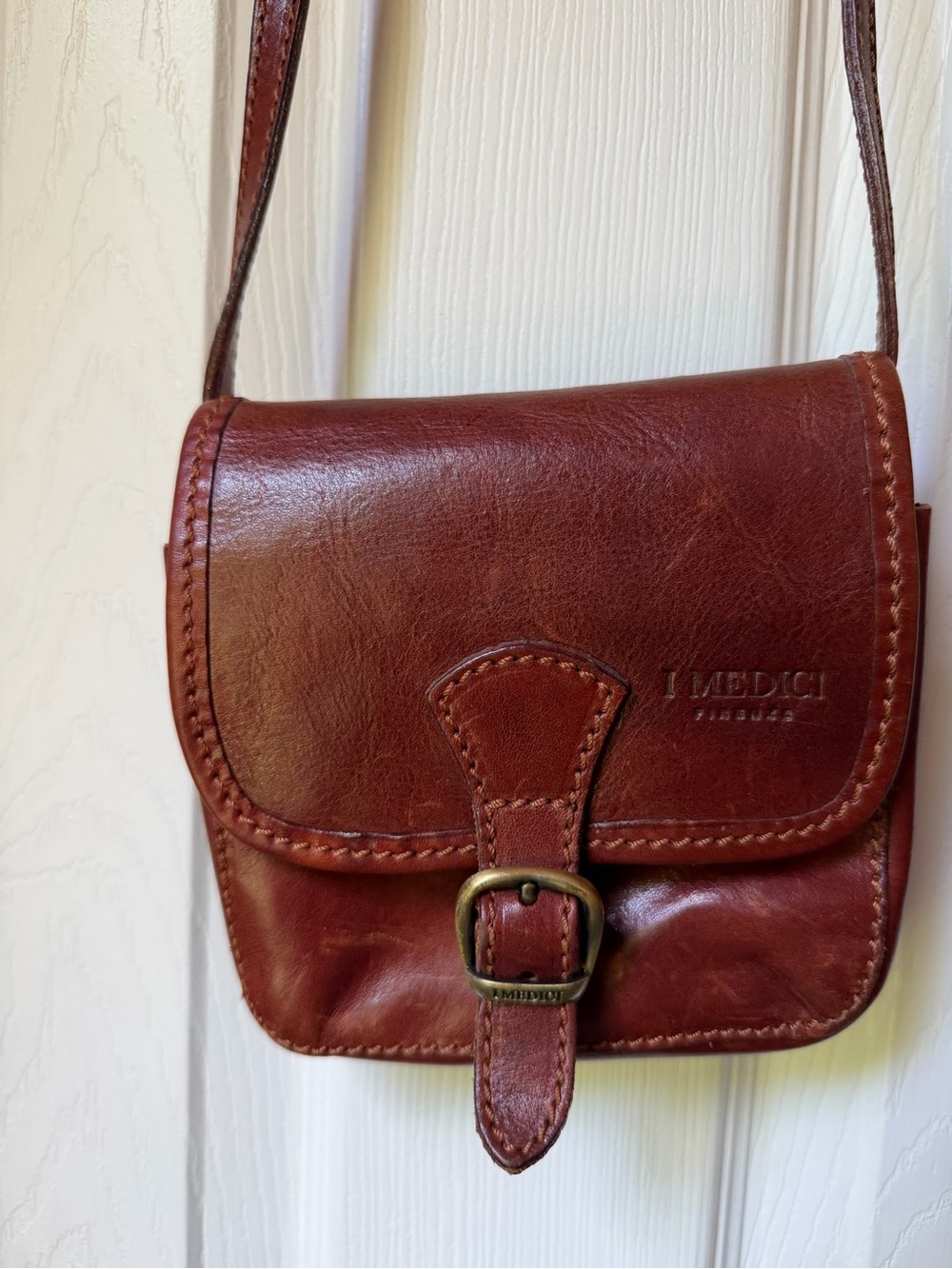 I Medici Firenze Leather Crossbody Purse Made in Italy